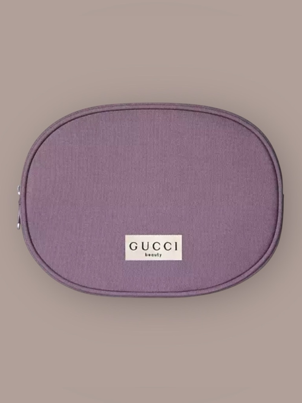 Lavender-Purple/Silver Gucci Beauty (Circular) Cosmetic-Makeup Bag